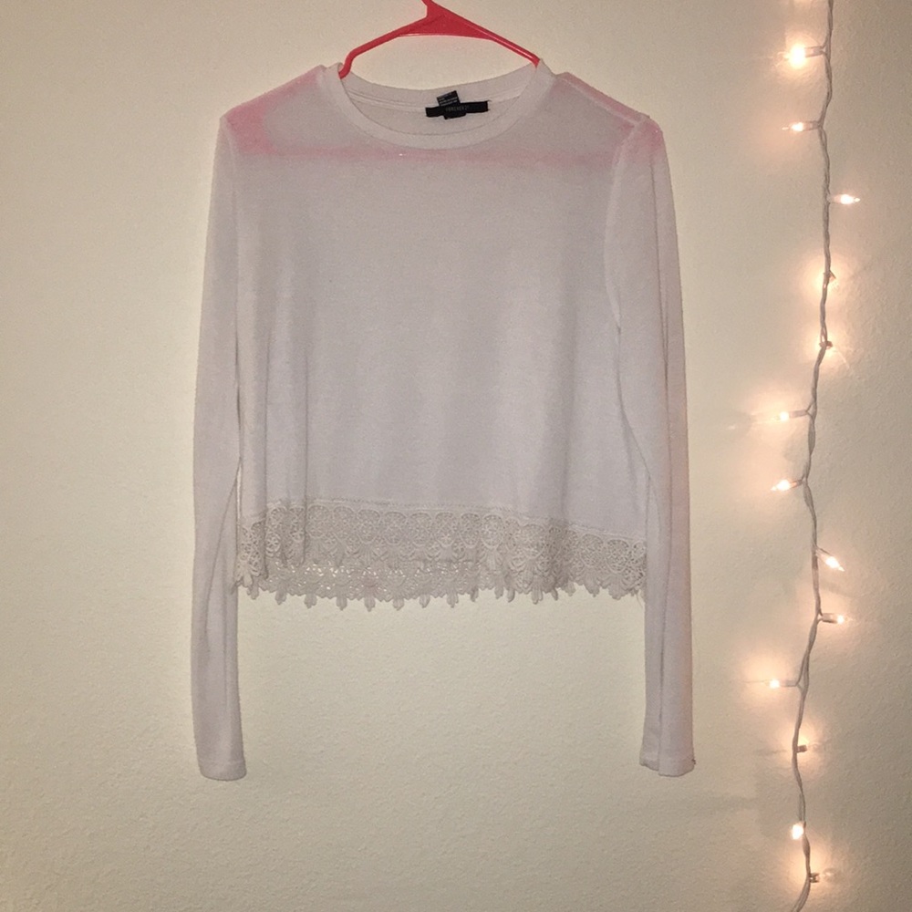 White Cropped Sweater